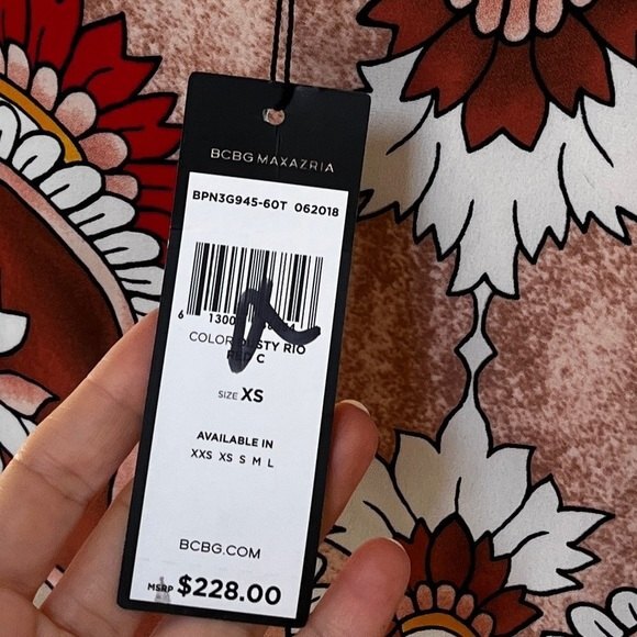 BCBGMAXAZRIA Grand Paisley
Maxi Wrap Skirt In Dusty Rio XS NWT - Picture 6 of 14